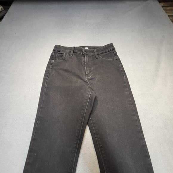 Old Navy Jeans Womens 4 Black Rockstar Super Skinny Distressed Denim Stretch - Picture 2 of 10